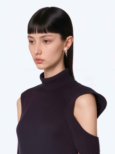 Silver Spika Max Earrings