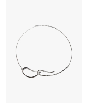 M.WONG Round Not Round - Silver Buckle Necklace