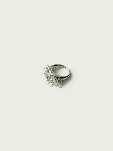 Silver Rain Pine Ring