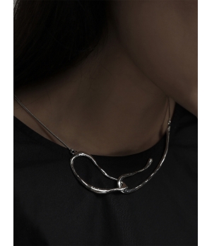 M.WONG Round Not Round - Silver Buckle Necklace