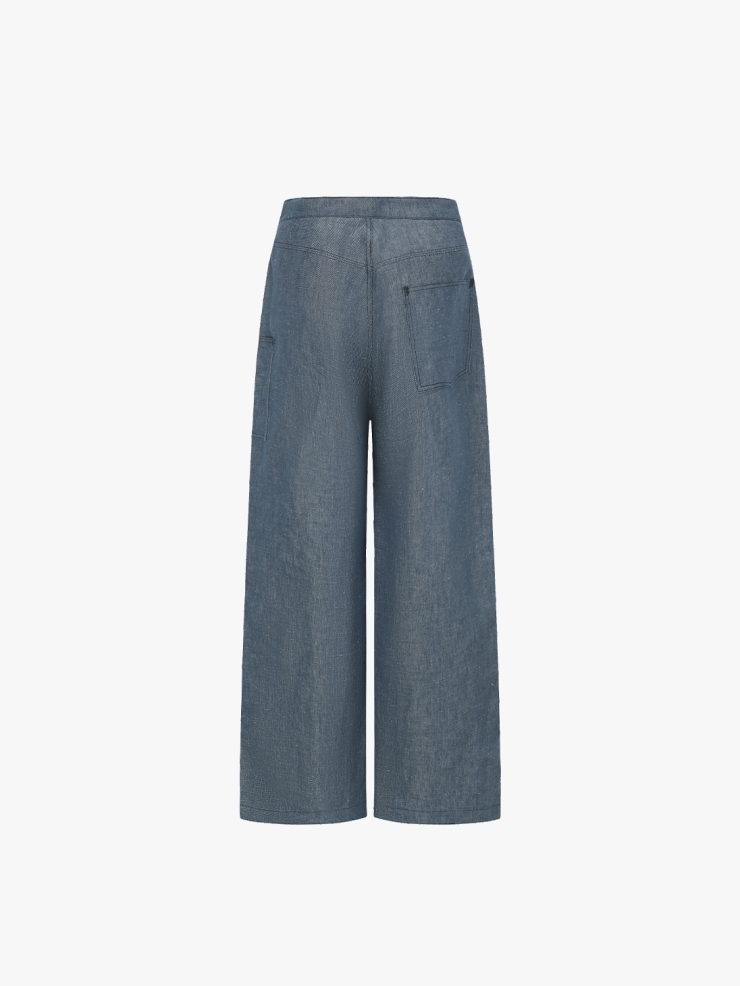 SWAYING Denim Wide-leg Pants