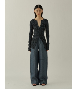 SWAYING Denim Wide-leg Pants