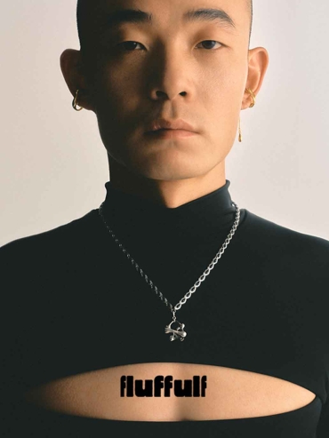 Silver Split Growing Irregular Sphere Necklace