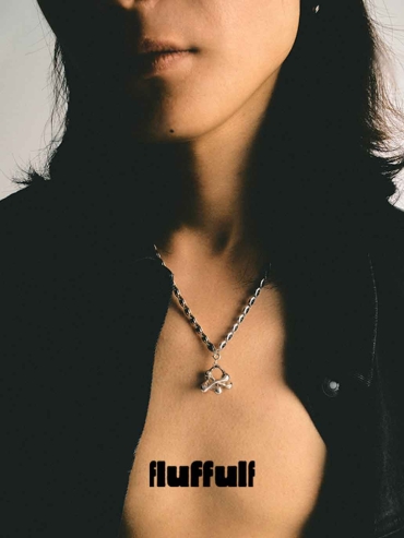 Silver Split Growing Irregular Sphere Necklace