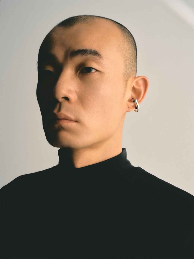 Silver Heart Cell Triple Growth Ear Cuff