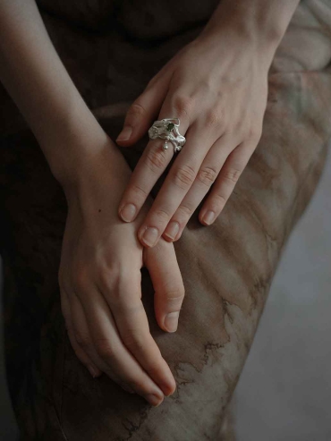 White Spirit Vine Ring