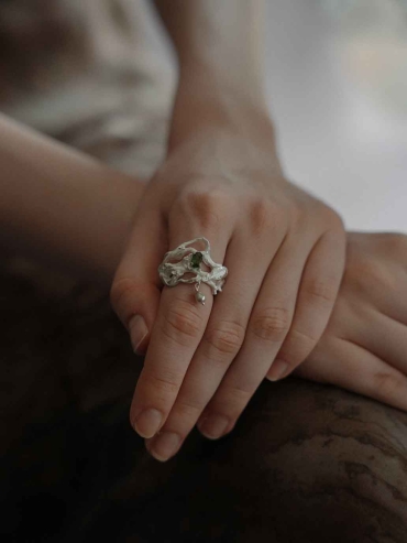 White Spirit Vine Ring