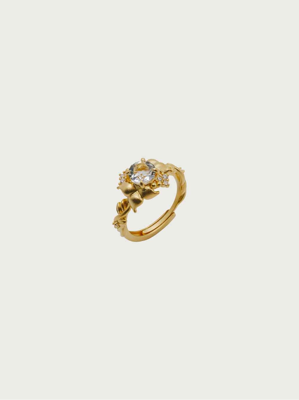 Gold Vining Floral Ring