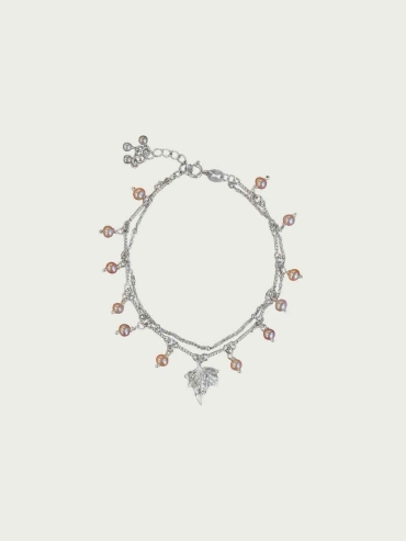 Silver Grape Leaf Victory Fruit Bracelet