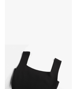 SWAYING Black Organza Twisted Hem Dress