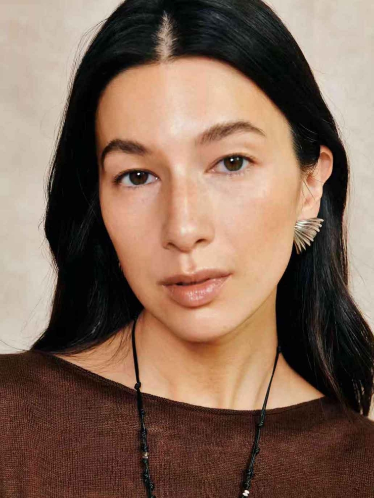 Silver Palm Leaf Stud Earrings