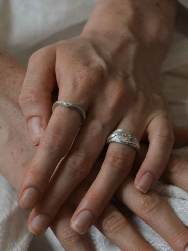 Silver Cloud Mist Dome Ring