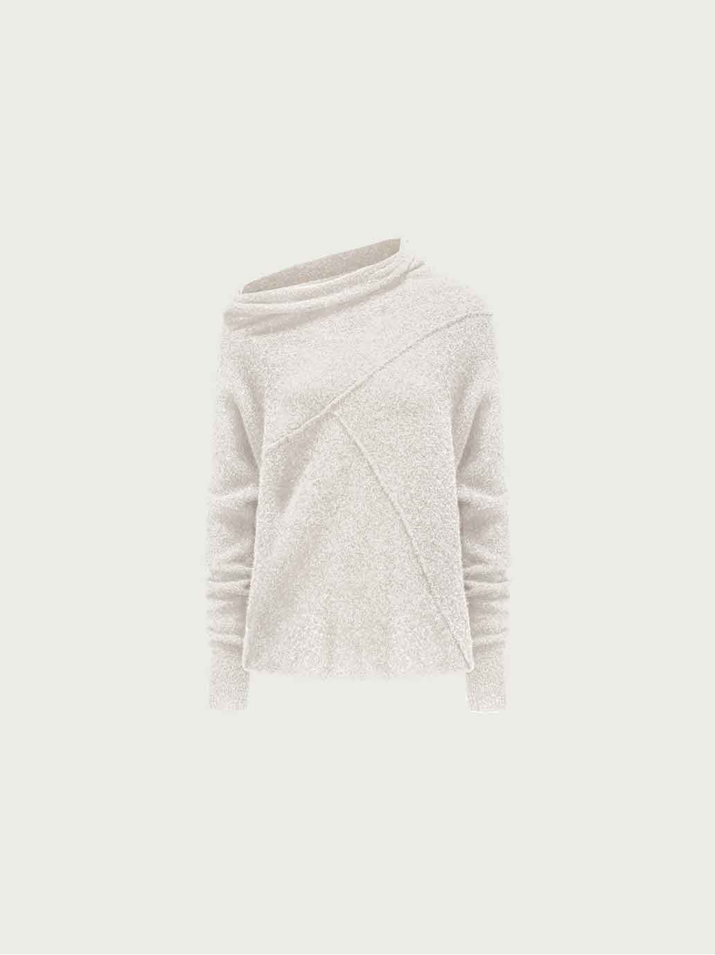 Off-White Asymmetric Collar Knit Sweater