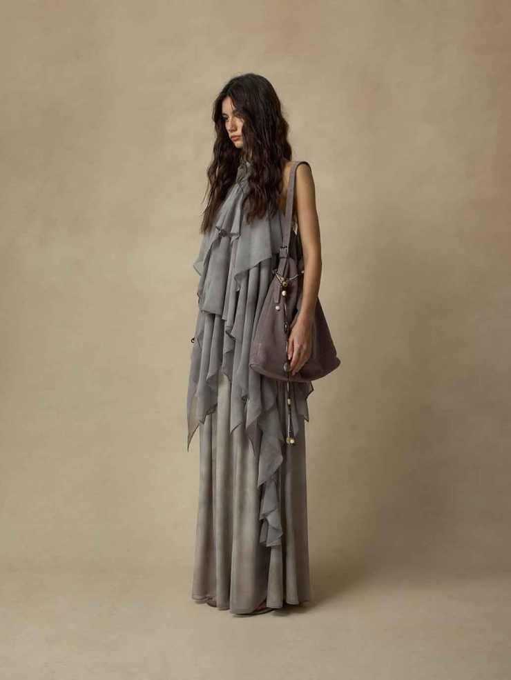 Halter Floating-Panel Layered Camisole Top