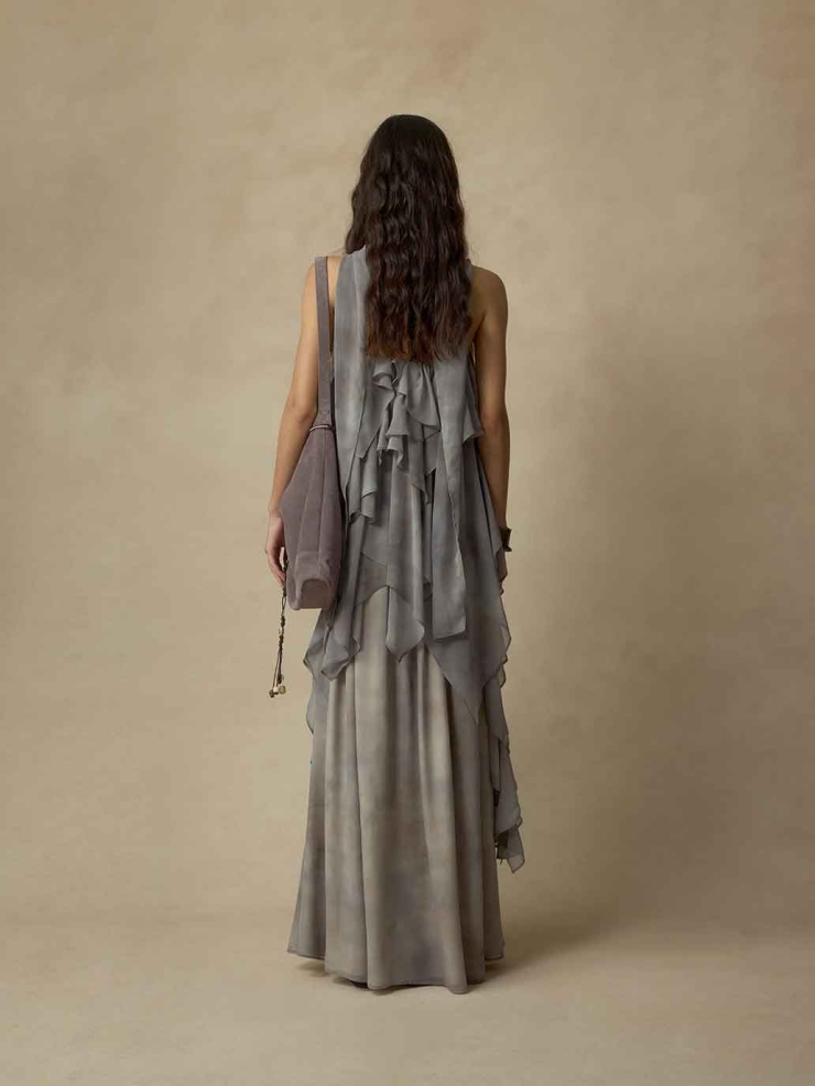 Tie-Dye Printed Elastic-Waist Skirt