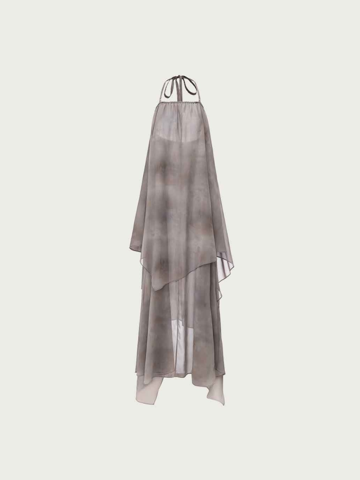 Layered Printed Convertible Dress