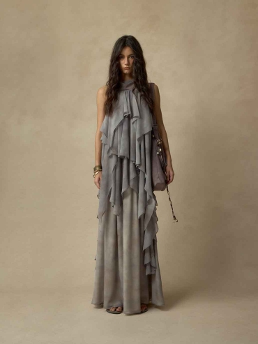 Tie-Dye Printed Elastic-Waist Skirt