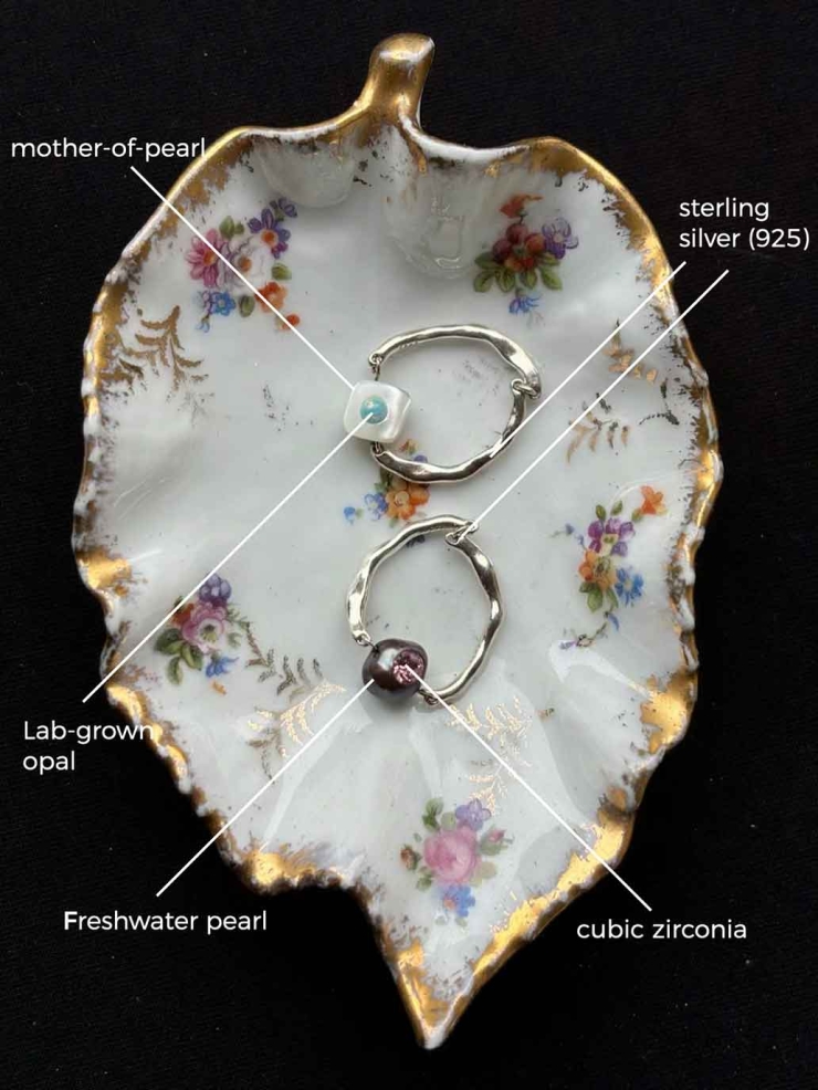 Gem-Inlaid Flowing Dewdrop Pearl Ring