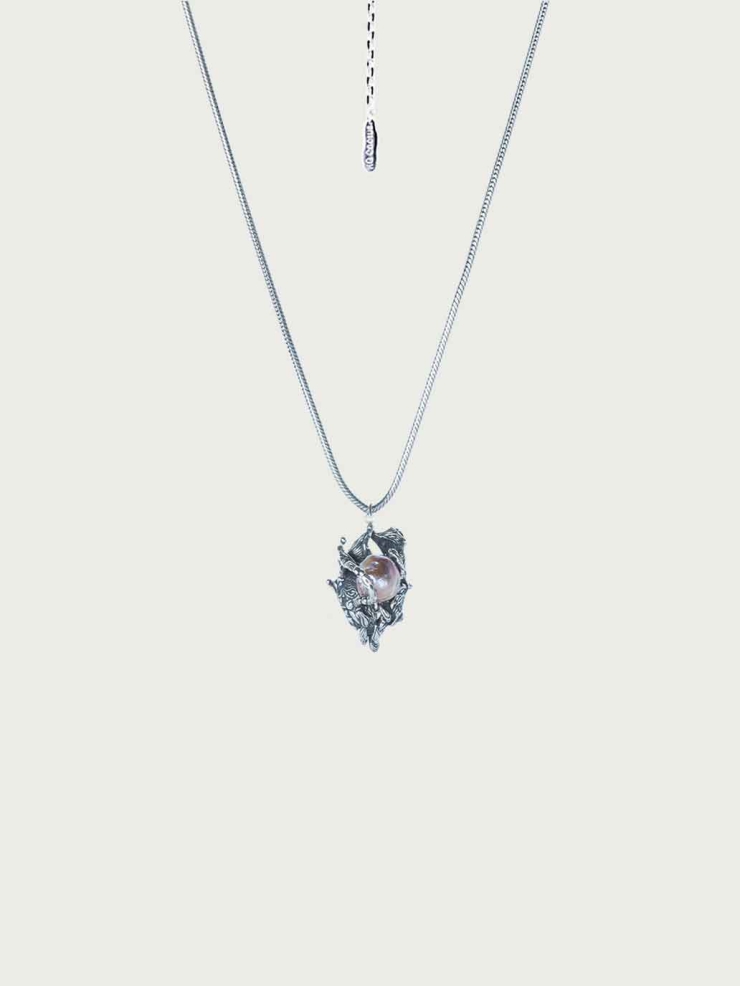 The Fluent Arc Black Obsidian Flow Necklace