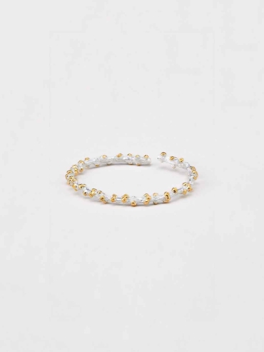 Nature's Blanc White Blooming Arbor Bracelet