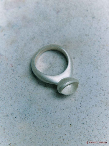 White Quartz Egg Ring