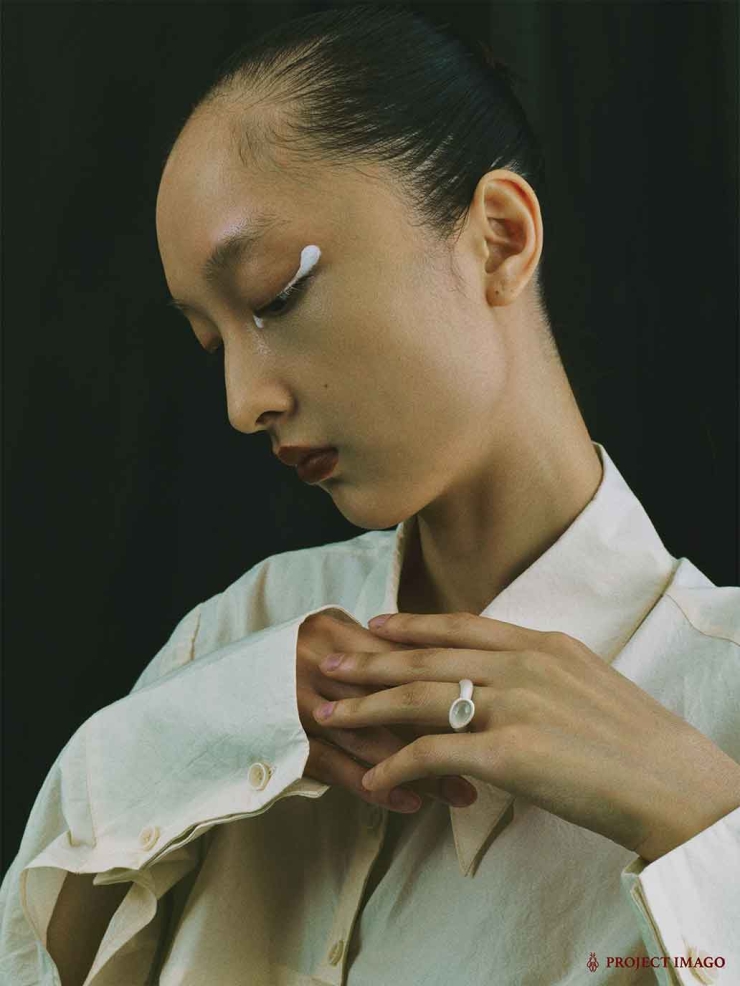 White Quartz Egg Ring