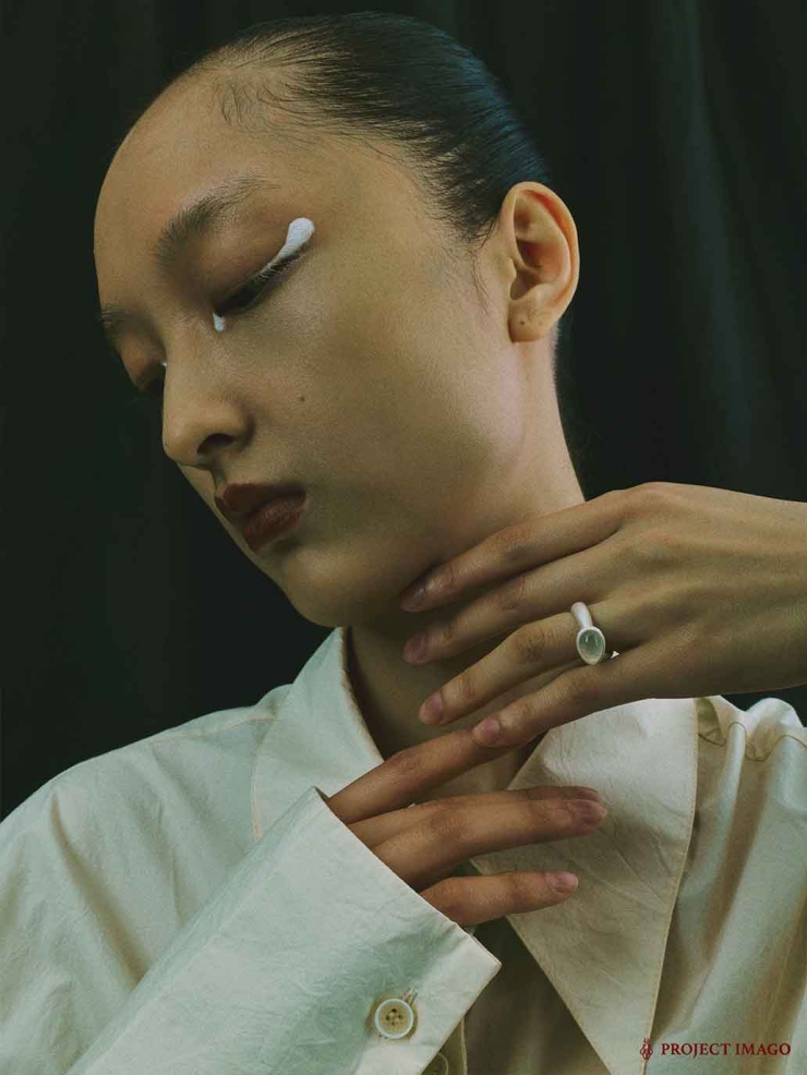 White Quartz Egg Ring