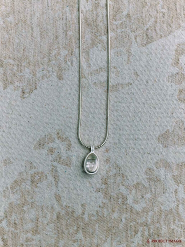 White Quartz Egg Necklace