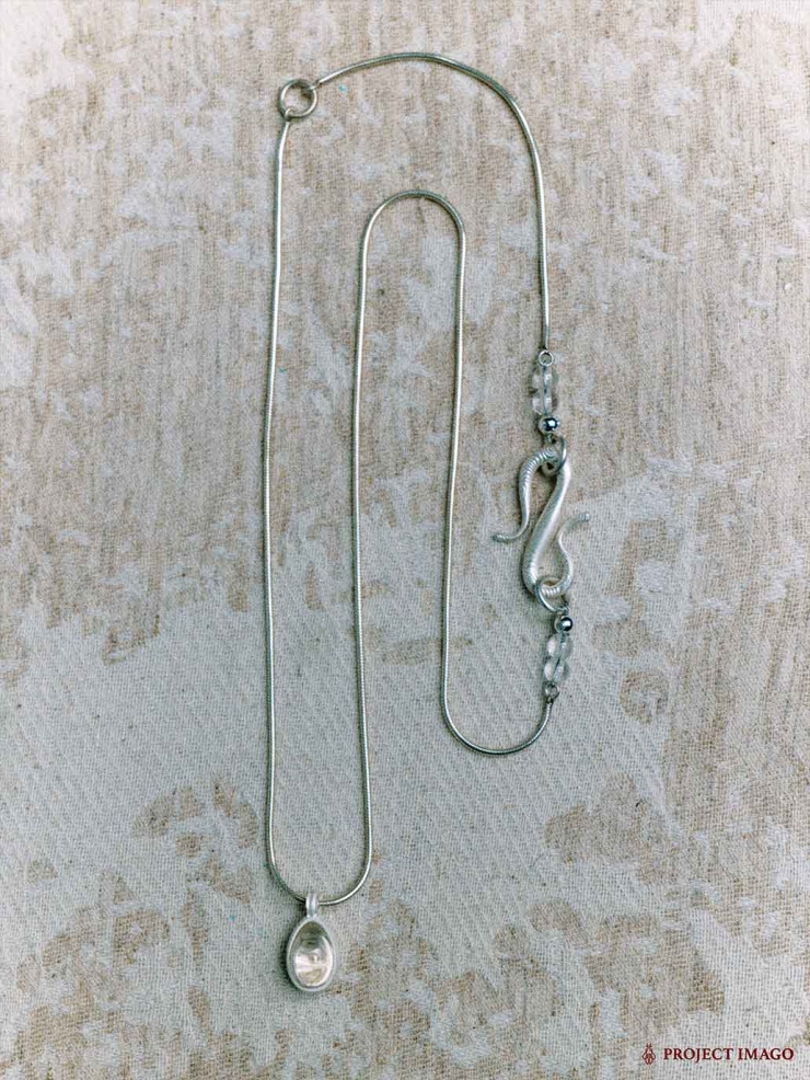 White Quartz Egg Necklace