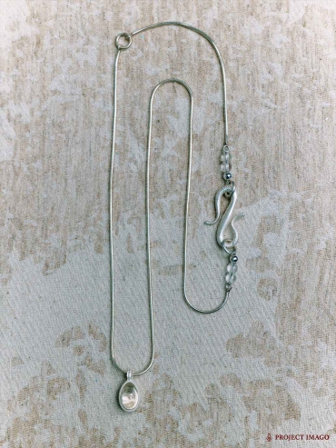 White Quartz Egg Necklace