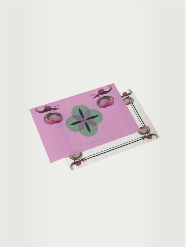 Crane & Longevity peach placemat set