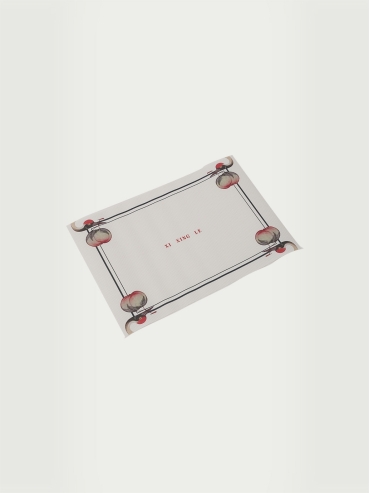 Crane & Longevity peach placemat set