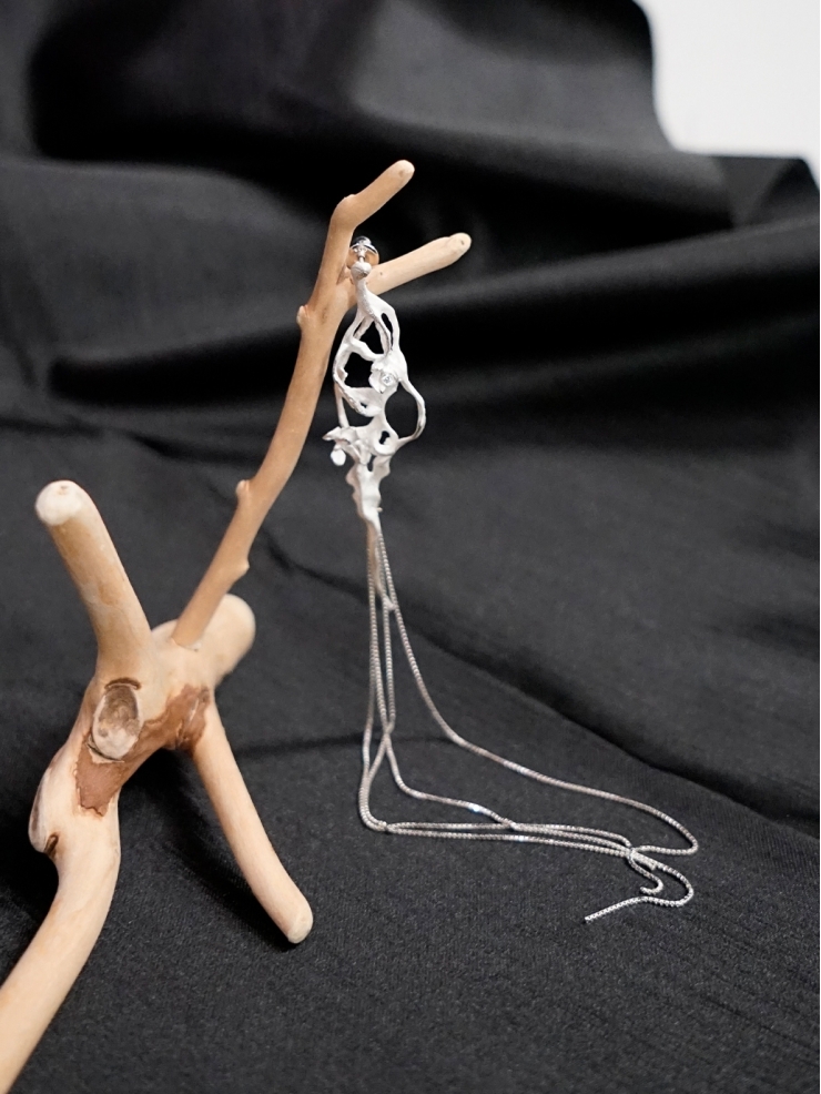 Silver Streaming Earring