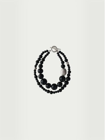 Ebony double beading bracelet