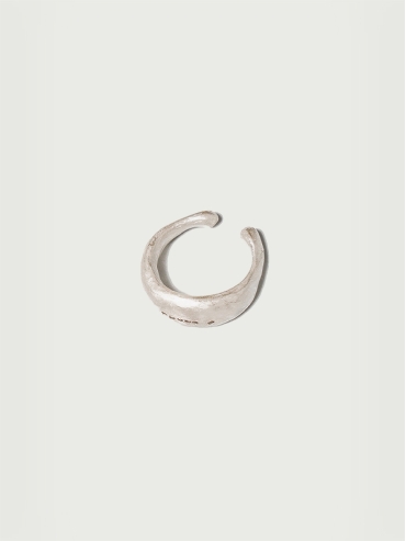 Round Not Round - Wide White Citrine Silver Ring