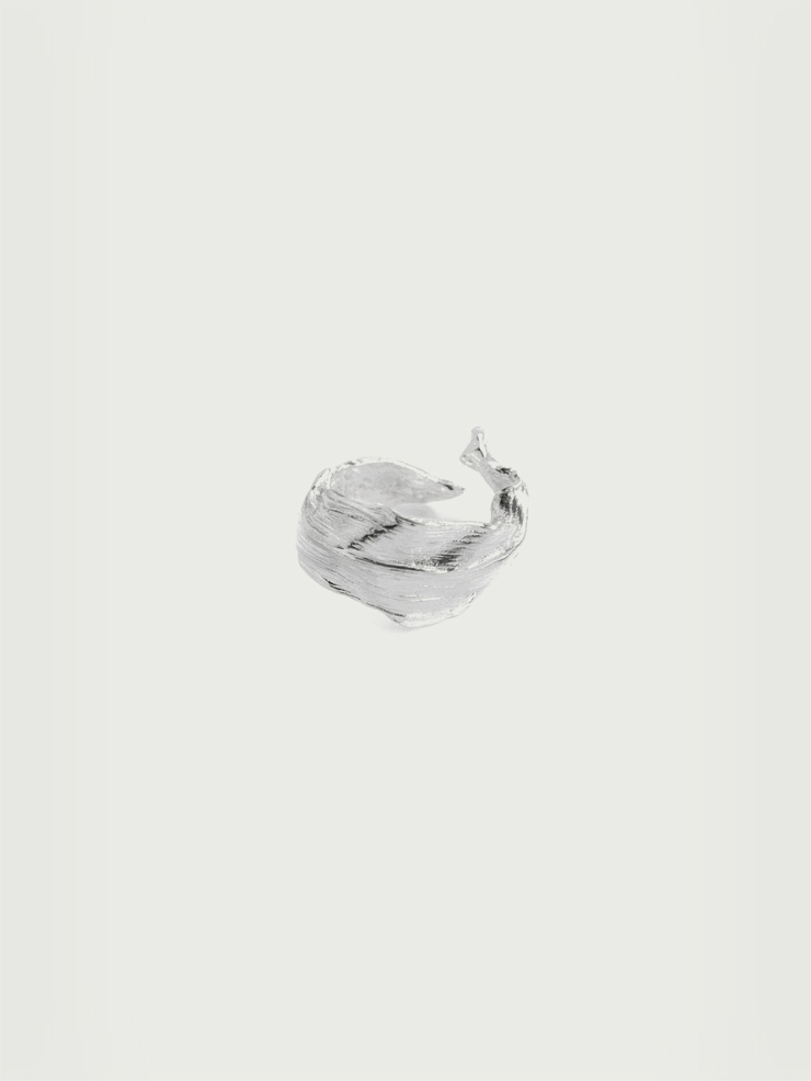 Silver leaf ring