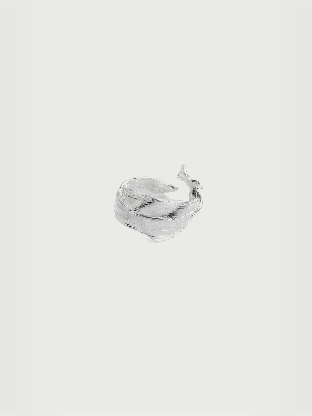 Silver leaf ring