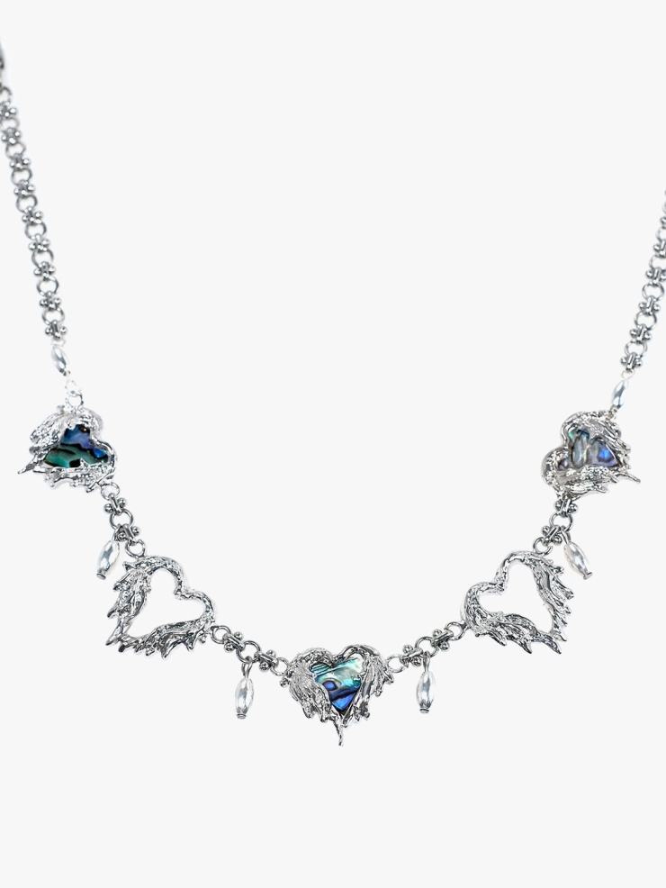 ATELIERSÓ Angel Collection Melted Heart Stitching Necklace