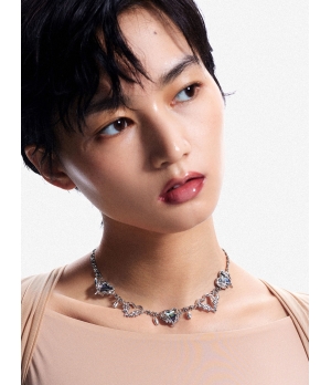 ATELIERSÓ Angel Collection Melted Heart Stitching Necklace