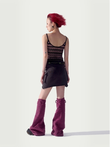 Gray mini cargo skirt