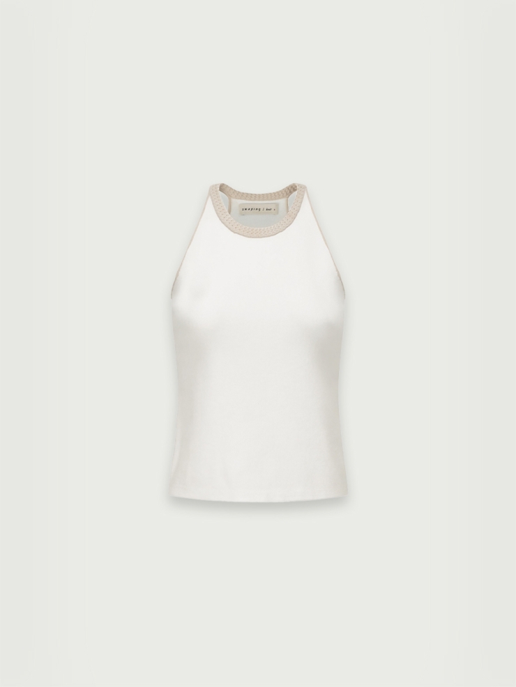 White basic tank top