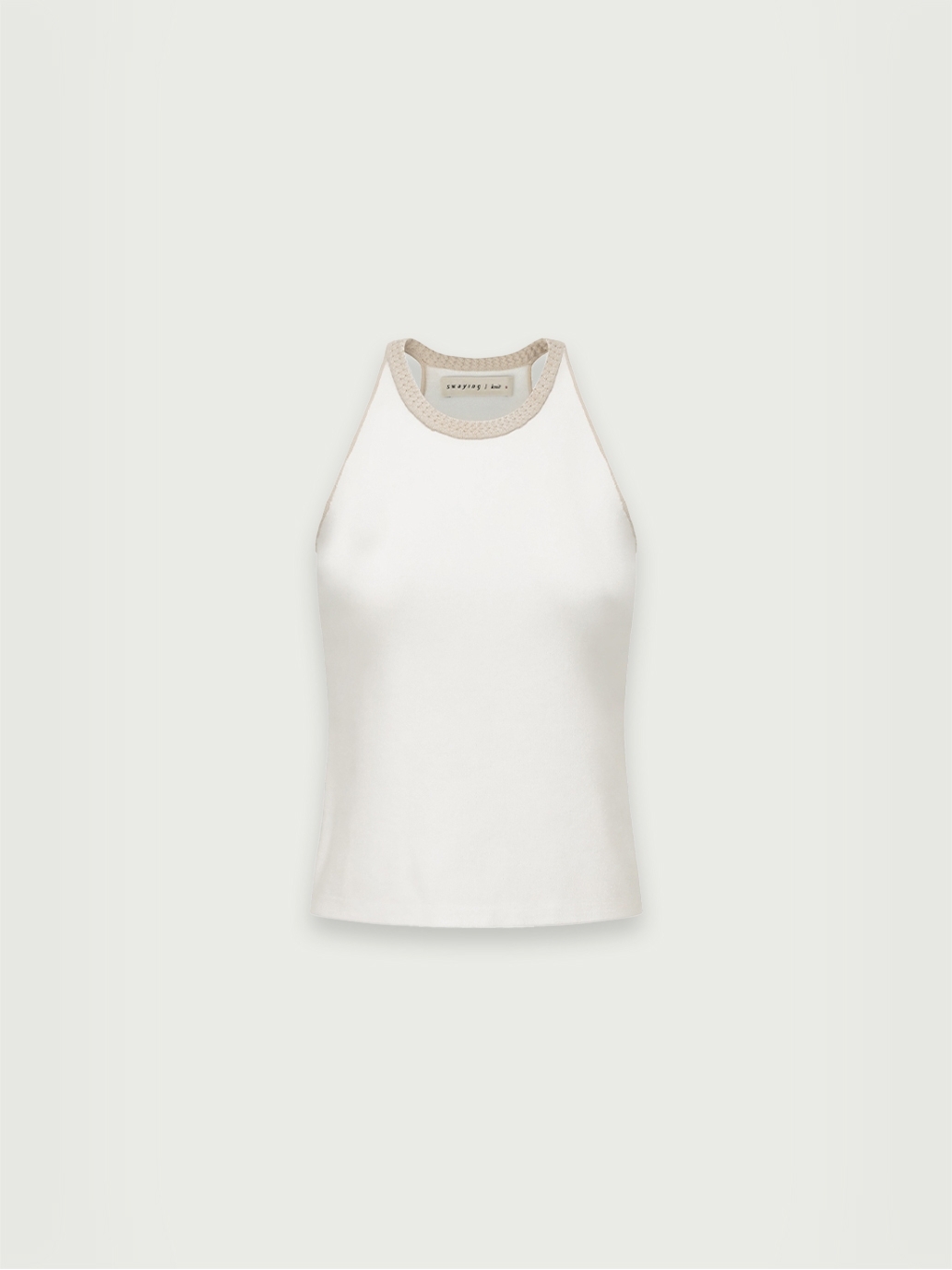 White basic tank top
