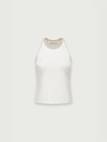 White basic tank top