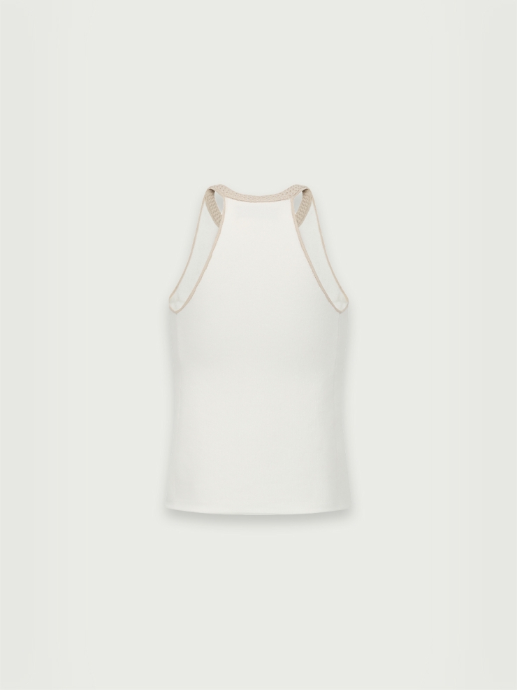 White basic tank top