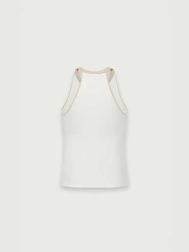 White basic tank top
