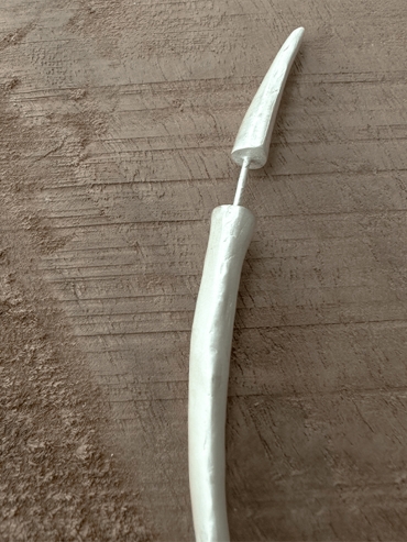 Short Silver Arc Sprout Earring-Single