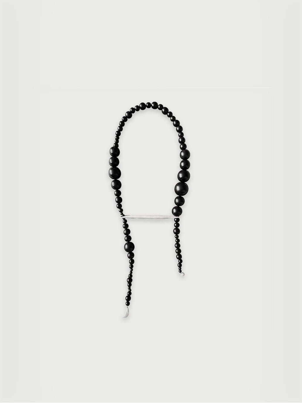 Ebony Beading With A Sprout Clip Necklace