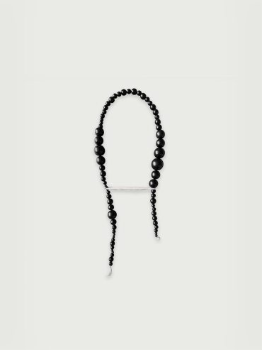 Ebony Beading With A Sprout Clip Necklace