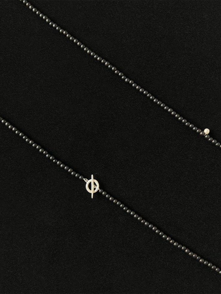 Ebony seeds beading necklace