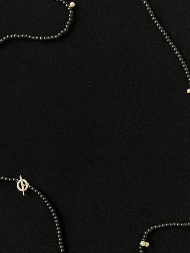 Ebony seeds beading necklace